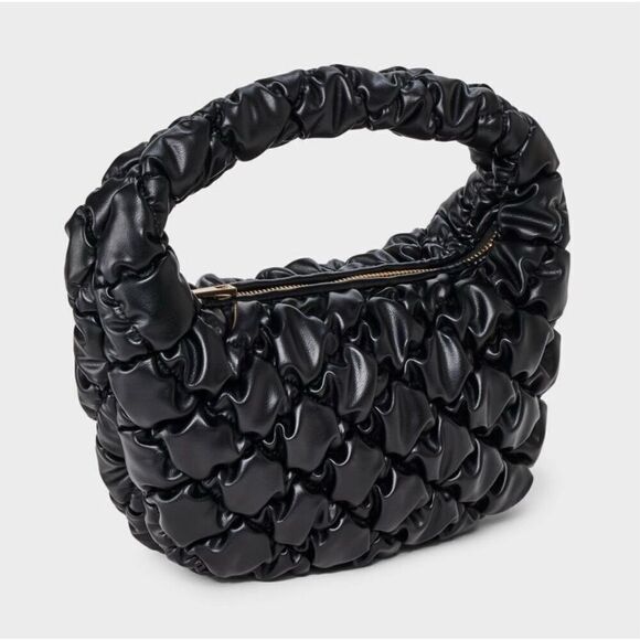 a new day Handbags - A New Day Black Bubble Quilted Handbag Top Handle Small Stylish